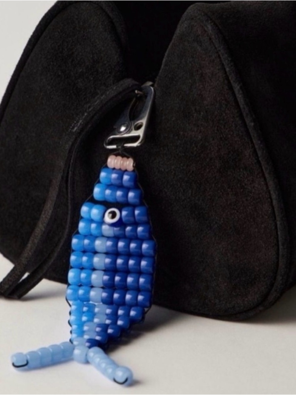 NWT Free People Blue Beaded Fish Bag Charm